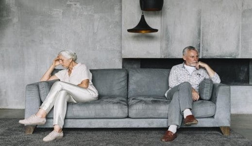 an estranged elderly couple