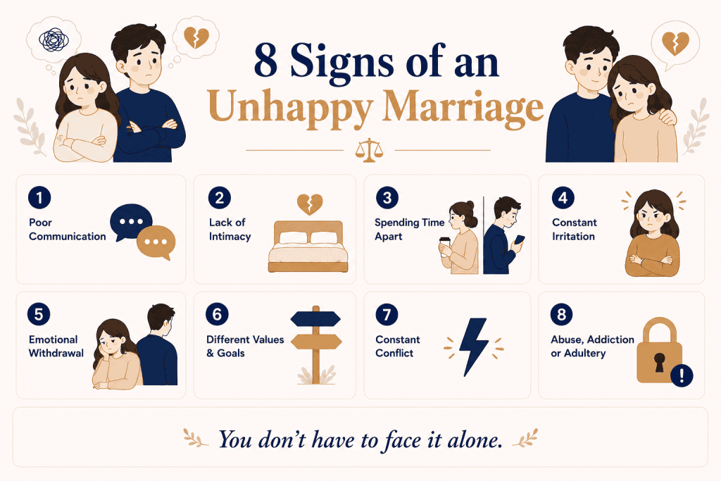 illustration of unhappy marriage in singapore