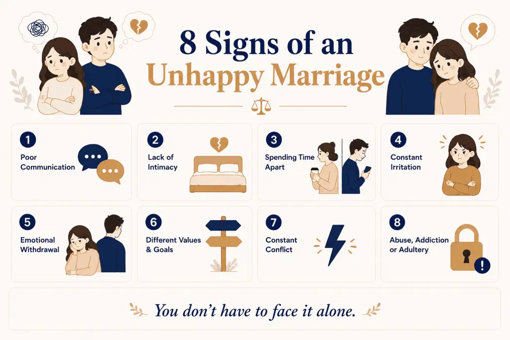 8 Signs of an Unhappy Marriage: Legal Advice for Divorce in Singapore 2 illustration of unhappy marriage in singapore